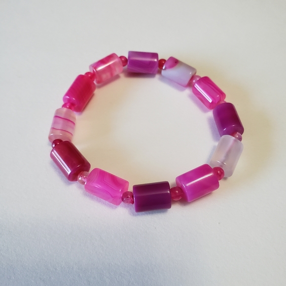 Genuine 12mm Natural Agate Streatchy Bracelet Tibetan Buddha Hand String - Picture 6 of 6